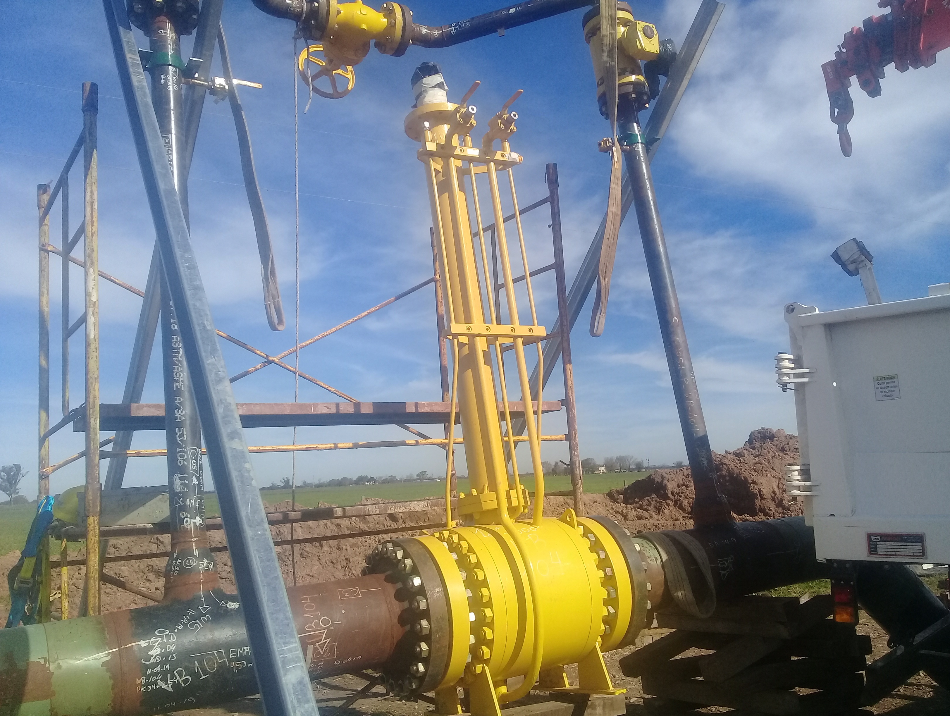 Construcción de locaciones petroleras en la Patagonia